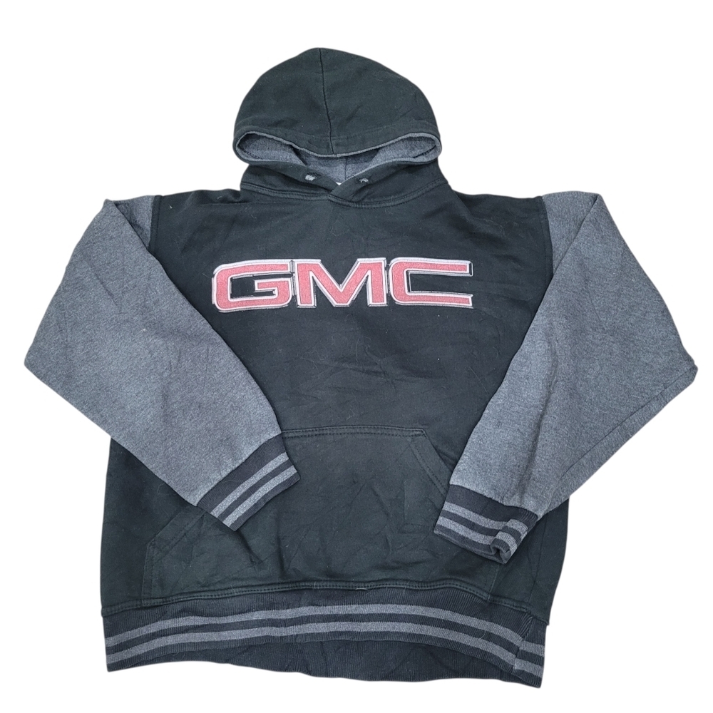 Vintage GMC Black & Grey Classic Logo Hoodie Sweatshirt Top Size: Small